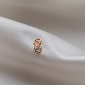 Shy - Gold-plated heart with stone