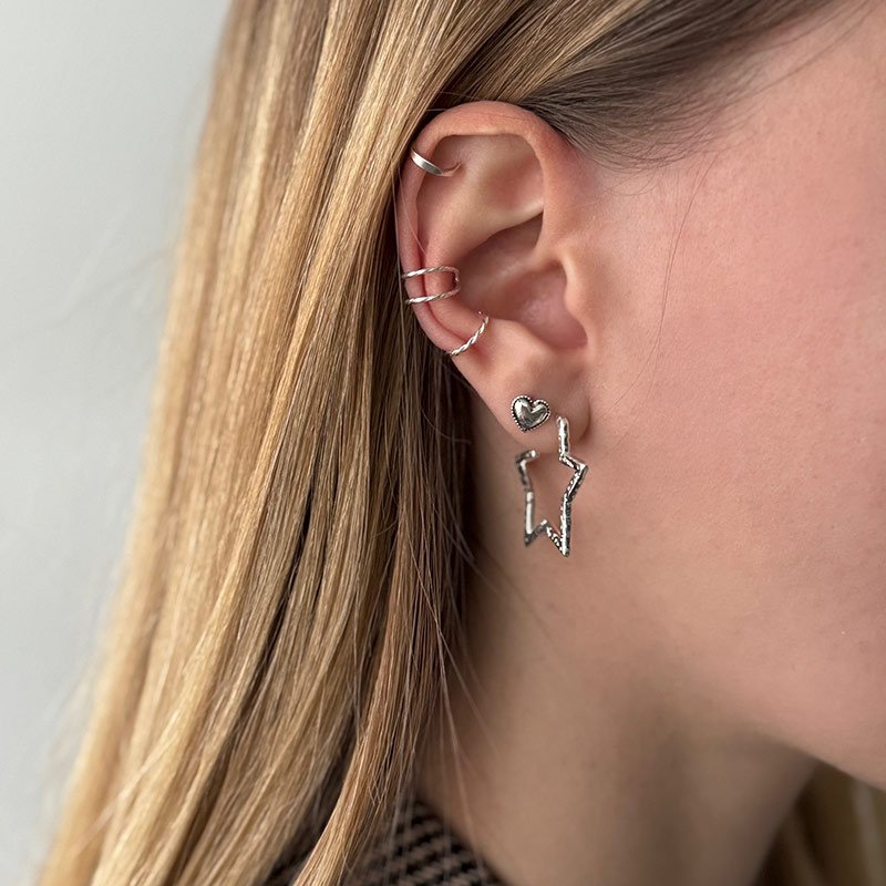 "Leni" ear cuff in silver