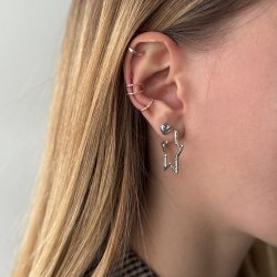 "Stevie" ear cuff in silver