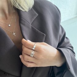 "Soho" ring with your year in silver