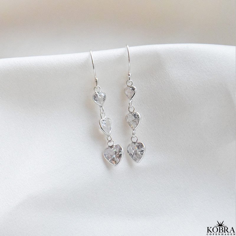 "Lunelle" Heart Earrings - sterling slv