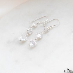 "Lunelle" Heart Earrings - sterling slv