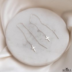 "Trust" Kors reringe i slv med lang retrd