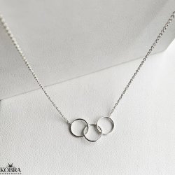 "Olympia" slv halskde med slv ringe