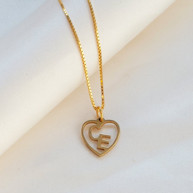 "Soul" halskjede med 4 bokstaver i 14 karat