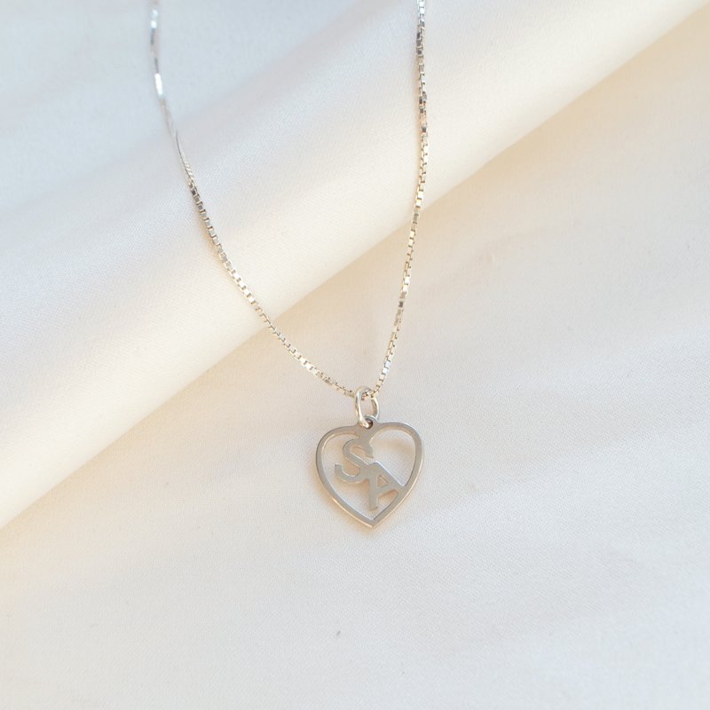 "Soul" halskjede med 4 bokstaver sterling s�lv