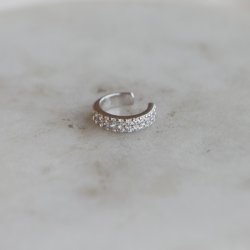 "Sparkling" earcuff i sterling s�lv med zirkonia 