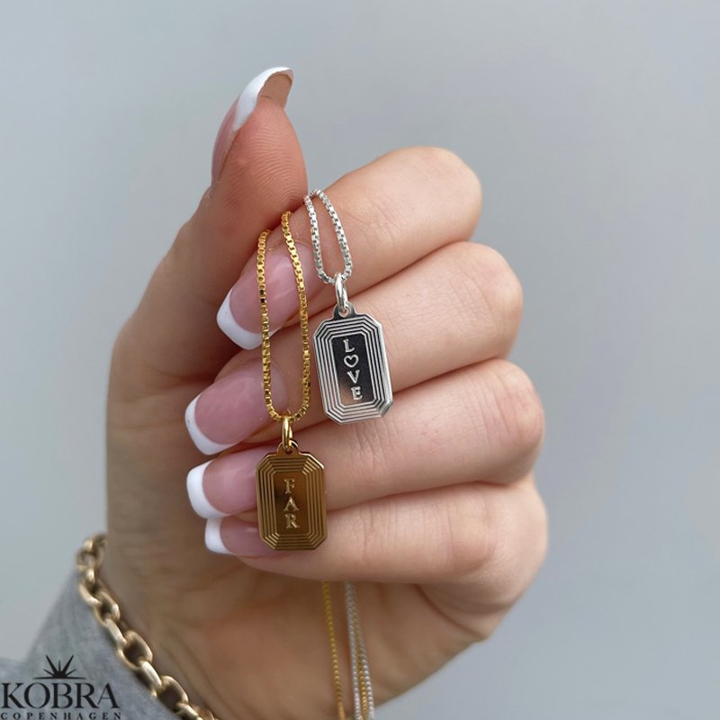 "Tarot" slv halskde med dine initialer