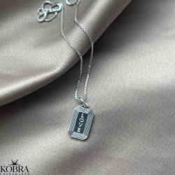 "Tarot" slv halskde med dine initialer