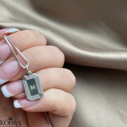 "Tarot" slv halskde med dine initialer