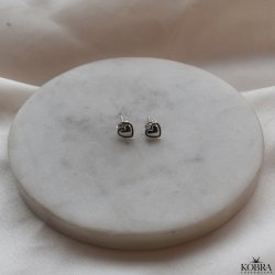 "Ti amo" stud earrings in silver
