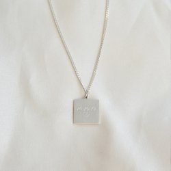 "Trend" s�lv halsk�de inklusiv gravering med 2 mm. panzer k�de