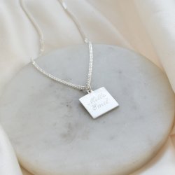 "Trend" s�lv halsk�de inklusiv gravering med 2 mm. panzer k�de