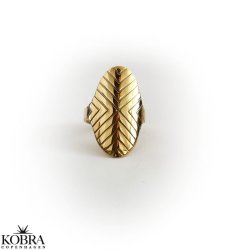 Konfirmationssmykke "V" ring i guld