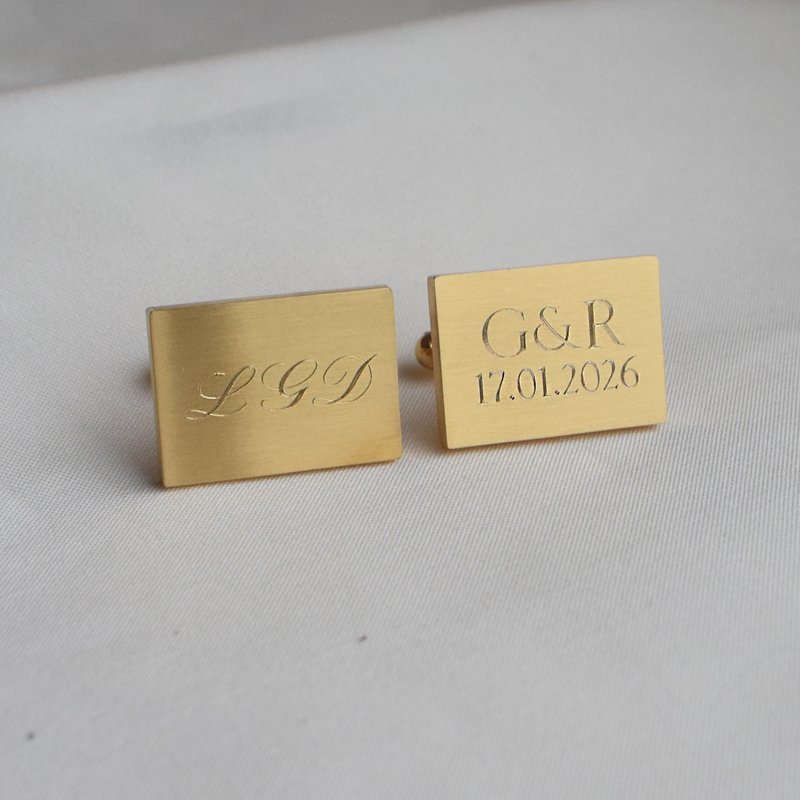 "Victor" cuff in steel with personal engraving