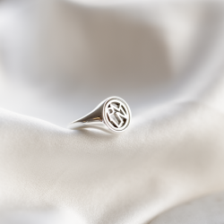 �Close To You� handmade silver ring with your initials