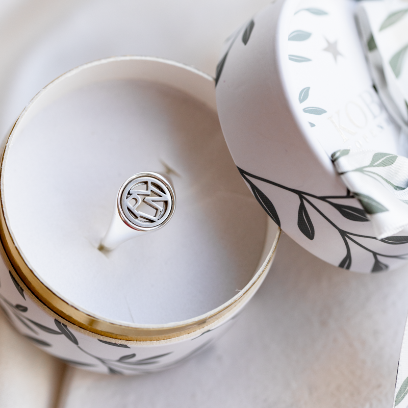�Close To You� handmade silver ring with your initials