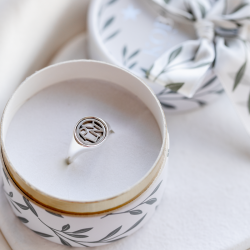 �Close To You� handmade silver ring with your initials