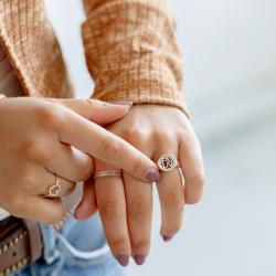 �Close To You� handmade silver ring with your initials