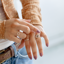 �Close To You� handmade silver ring with your initials