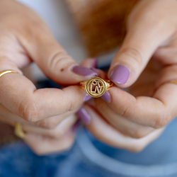 �Close To You� handmade gold-plated ring with your initials