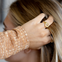 �Close To You� handmade gold-plated ring with your initials