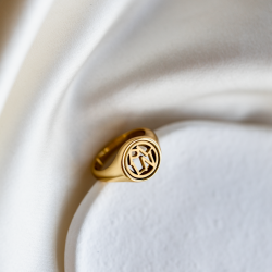 �Close To You� handmade gold-plated ring with your initials