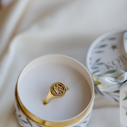 �Close To You� handmade gold-plated ring with your initials
