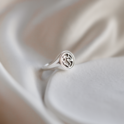 �Close To You� handmade silver ring with your initials