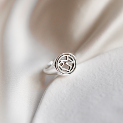 �Close To You� handmade silver ring with your initials