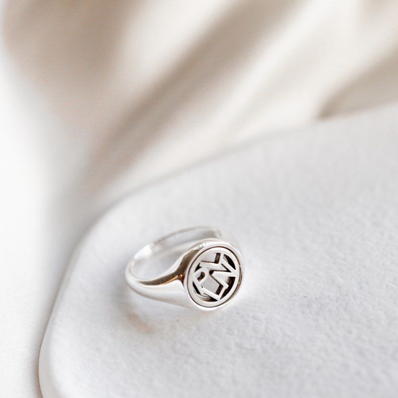 �Close To You� handmade silver ring with your initials