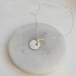 "Zodiac" Stjernetegn halskjede / zodiac med stein i sterling s�lv