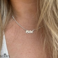 "Chicago" silvernecklace with your year