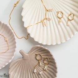 "Alias" gold earrings / hoops with your letters