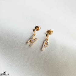 "Alias" gold earrings with your letters