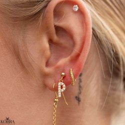 "Alias" gold earrings with your letters