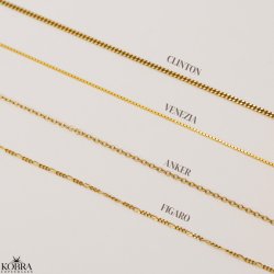 "Chloe" 18 karat forgyldt bogstav / navne halskde med 1 bogstav