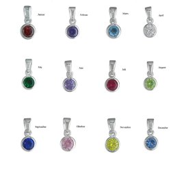 "Maggie" store gte barok ferskvandsperler med din birthstone i slv