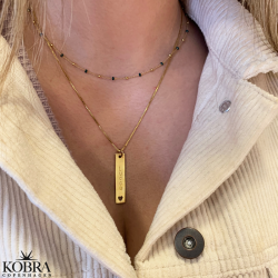 "Alliance" gold pendant with heart and engraving