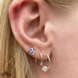 "Cirkeline" hoops (xs) i sterling slv