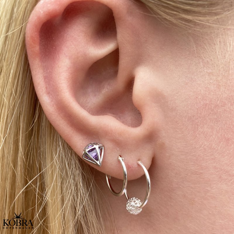 "Cirkeline" hoops (xs) i sterling slv