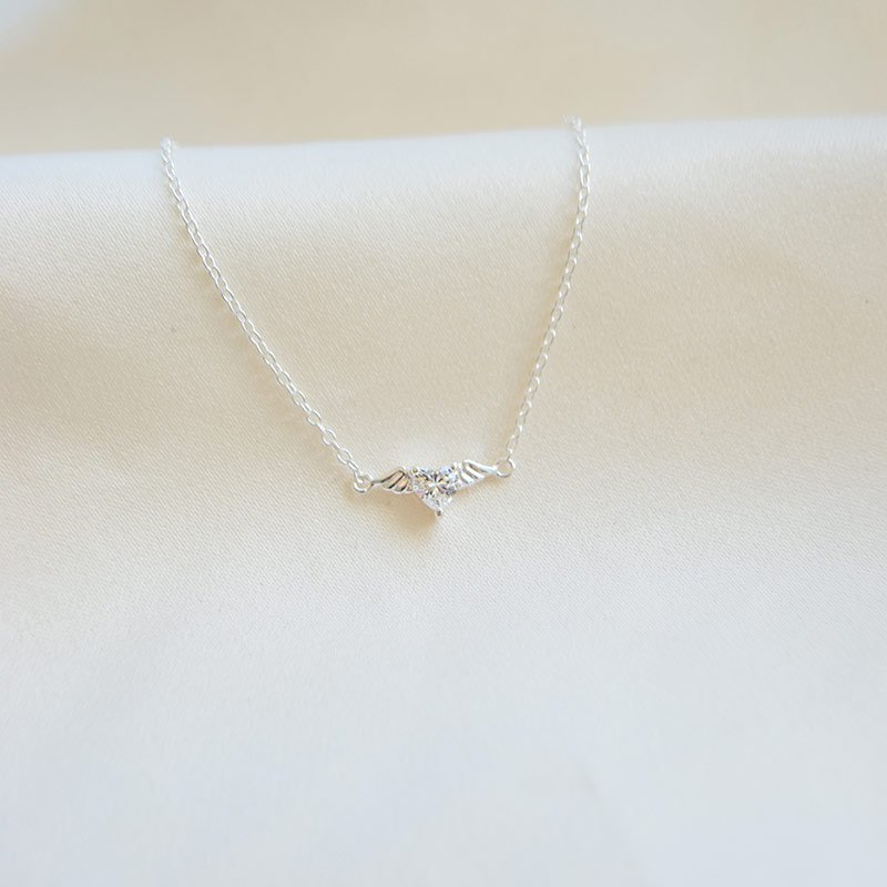 "Angel Heart" bracelet in sterling silver with heart zirconia