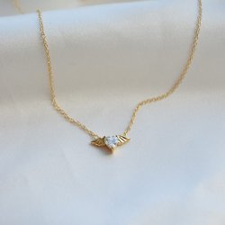 "Angel Heart" necklace in 18k gold plated sterling silver