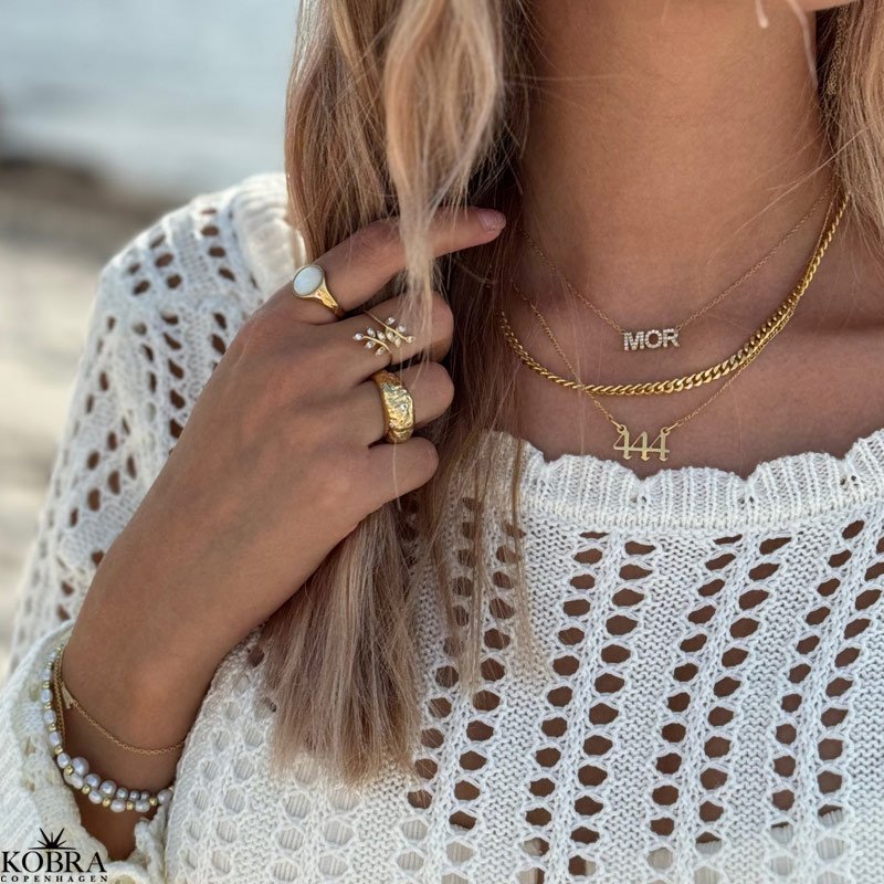 "Angelnumber" gold necklace with personal angel numbers