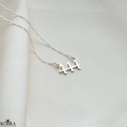 "Angelnumber" silver necklace with personal angel numbers