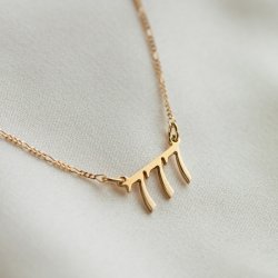 "Angelnumber" gold necklace with personal angel numbers