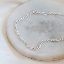 "Milo" Ankle chain in silver