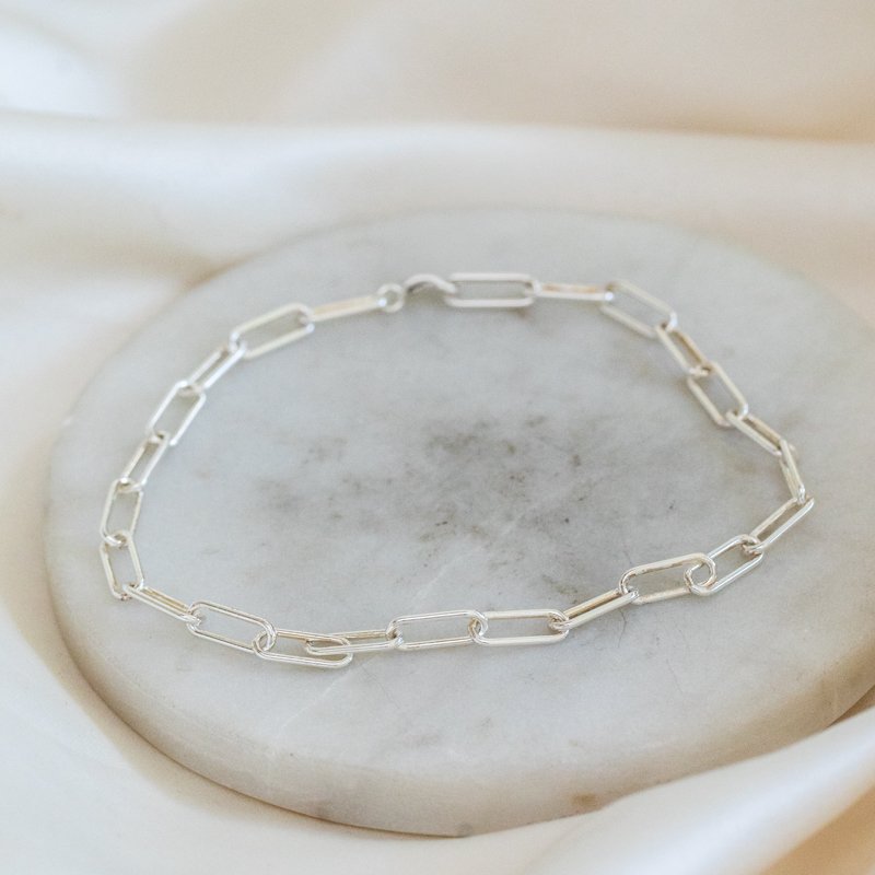 "Colorado" chunky silver ankle chain