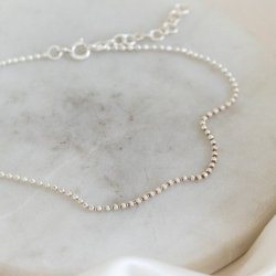 "Mellow" ankle chain with silver balls