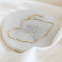 "Mellow" ankle chain with gold balls